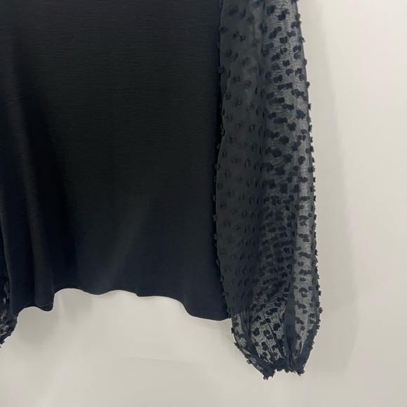 Maeve black textured sleeve top - Picture 5 of 9